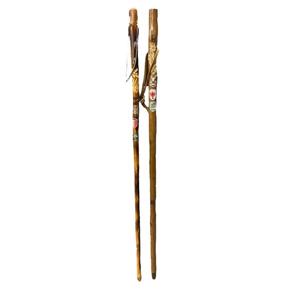 Pair Of Walking Sticks, Austria And Switzerland