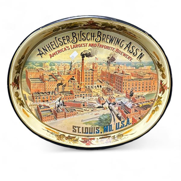 Vintage Anheuser Busch Brewing Beer Tray