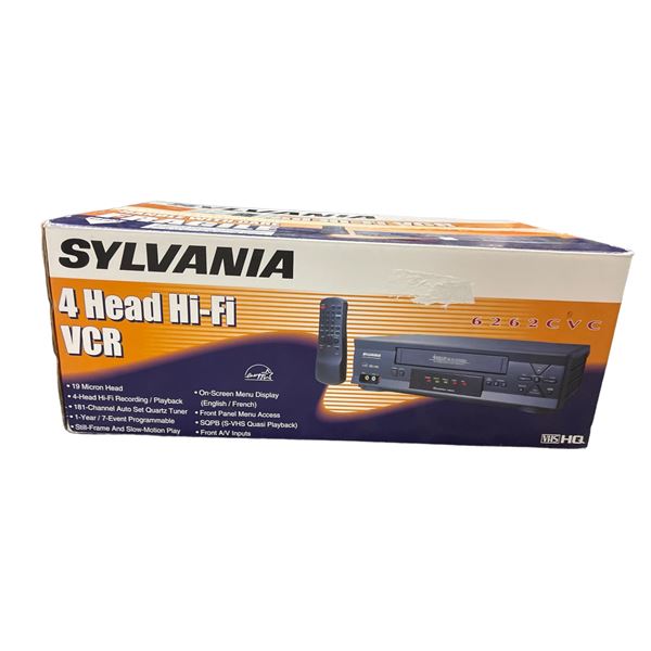 Sylvania Hi-Fi 4Head Vcr In Original Box