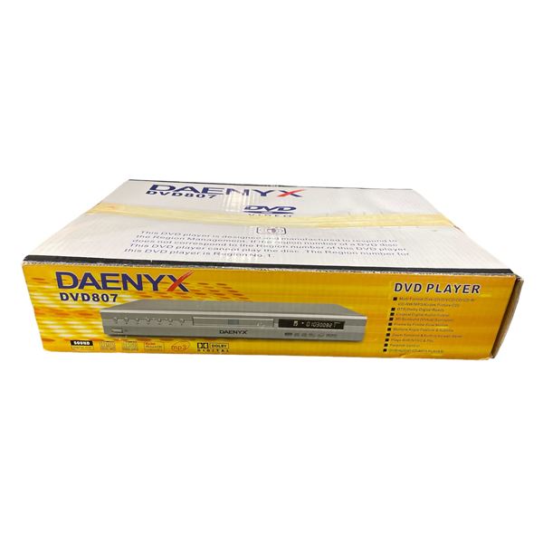 Daenyx DVD Player In Original Box Model # 807