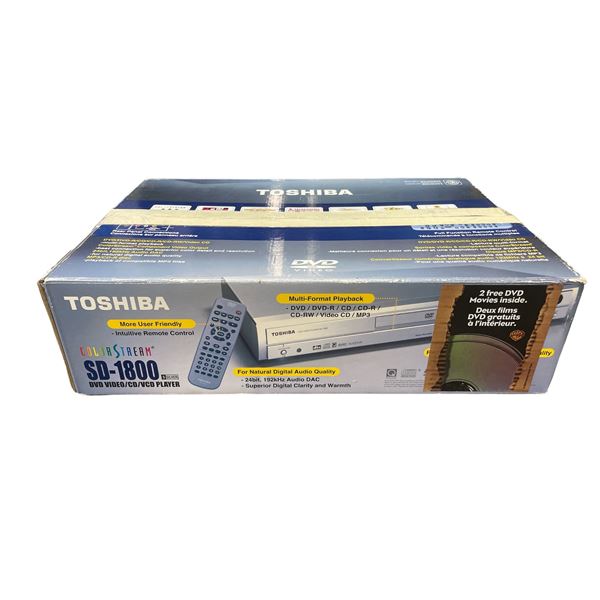 Toshiba DVD/Cd/Vcd Player In Original Box Model # Sd-1800