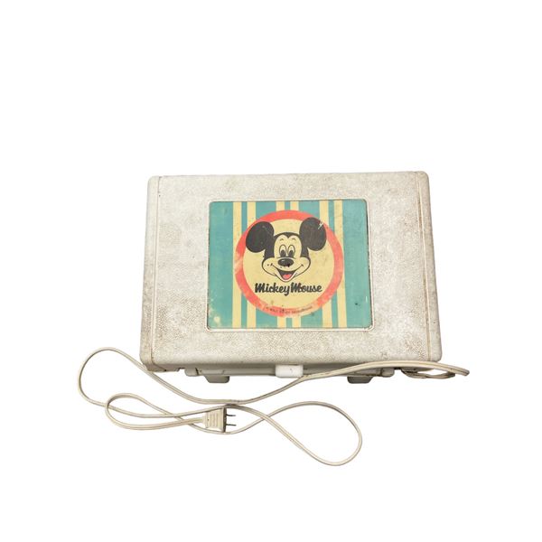 Vintage Mickey Mouse Gramophone By Sears In Case