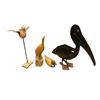 Image 1 : Assorted Collectible Birds, Duck, Hand Carved Seagull, Metal Craft Pelican, Etc..