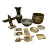 Image 1 : Assorted Brass Collectibles, Ash Tray, Bowl, Vase, Totem Pole, Etc..