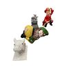 Image 2 : Box Full Of Collectibles, Silver Plated Teapots, Fish Float, Gnome, Cow Wall Plaque, Etc..