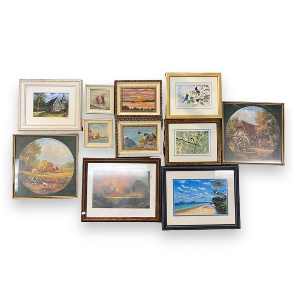 Large Assortment Of Framed Prints
