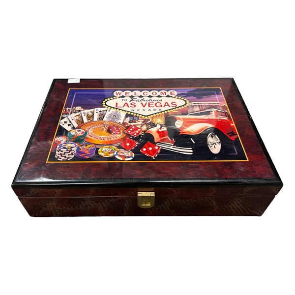 Las Vegas Poker Chips Set In Original Case