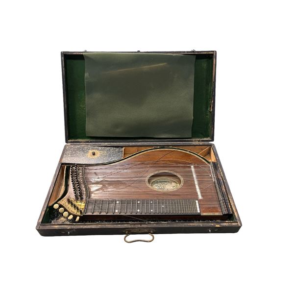 Vintage Zither In Original Case, A. Osmanek
