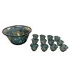 Image 1 : Large Carnival Glass Punch Bowl