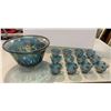 Image 2 : Large Carnival Glass Punch Bowl