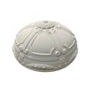 Image 1 : Large Embossed  White Glass Ceiling Shade