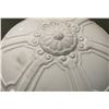 Image 3 : Large Embossed  White Glass Ceiling Shade