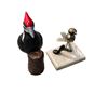 Image 3 : Collectible Birds And Metal Flower Sculpture On Quartz Base