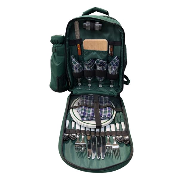Brand New Picnic Back Pack, Full Of Picnic Supplies