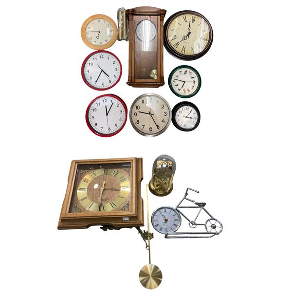 Large Assortment Of Clocks