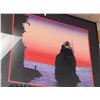Image 2 : Framed Print Of Ocean Scene With Mans Face In Rock