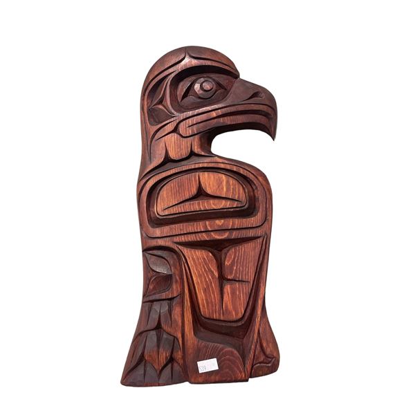 Hand Carved First Nations Eagle Plaque By Jackson Robertson