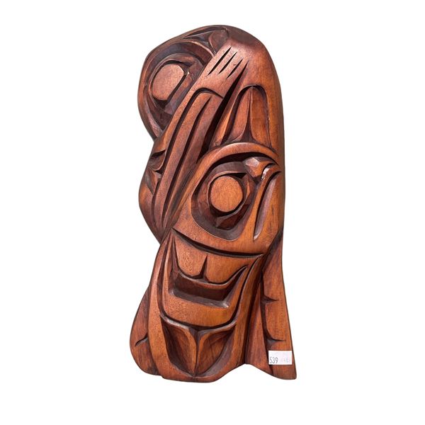 Hand Carved First Nations Raven Plaque By Jackson Robertson