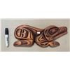 Image 2 : Hand Carved First Nations Frog Plaque By Jackson Robertson