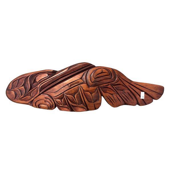 Hand Carved First Nations Raven Plaque By Jackson Robertson
