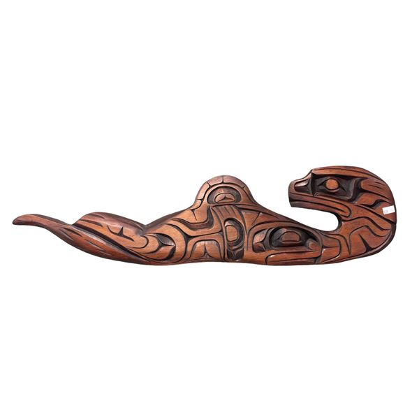 Hand Carved First Nations Otter Plaque