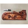 Image 2 : Hand Carved First Nations Wolf Plaque