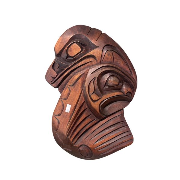 Hand Carved First Nations Seal Plaque By Jackson Robertson