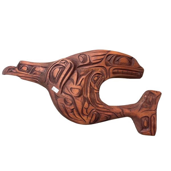 Hand Carved First Nations Killer Whale Plaque By Jackson Robertson