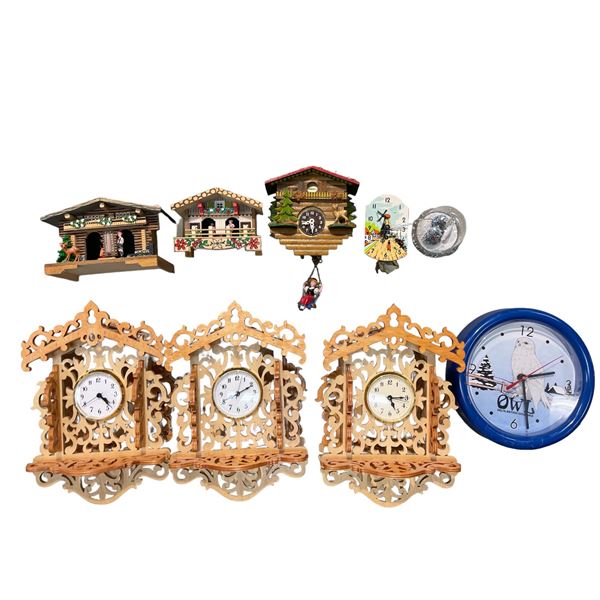 Large Assortment Of Clocks