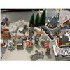 Image 3 : 2 Totes Full Of Miniature Buildings, Light Ups, Miniature Model Train Accessories, Etc..