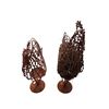 Image 2 : Pair Of Metal Craft Rooster Planters