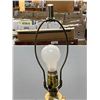 Image 3 : Large Brass And Crystal Lamp With Marble On Base