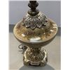 Image 2 : Large Table Lamp With Floral Motif