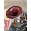 Image 3 : Vintage Wooden Gramophone With Crank And Large Horn