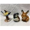 Image 1 : 3 Vintage Goebel Figurines, Bunny And Birds