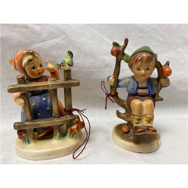2 Vintage Hummel Figurines, Girl And Boy