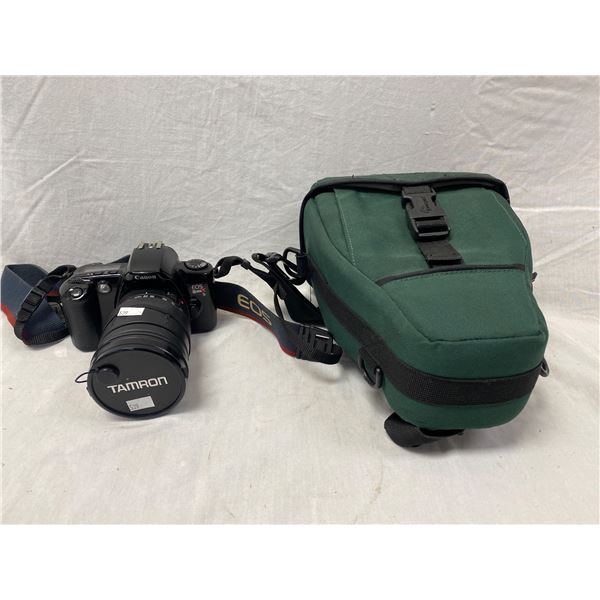 Vintage Canon Eos Rebel Xs With Tamron Lens And Carrying Case