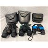 Image 1 : 3 Binoculars, Nikon Trave Lite IV, Nikon Sprint II, And Magnicon With Original Carrying Cases
