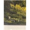 Image 2 : Black Velvet Painting Of Waterfall Scene Signed By Artist