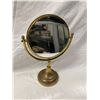 Image 2 : Vintage Brass Double Sided Swivel Desk Top Mirror