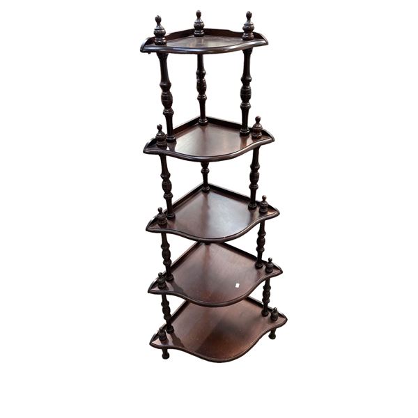 Wooden Five Tier Corner Shelf