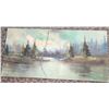 Image 1 : Large Oil On Canvas Forest River Scene Signed Constay