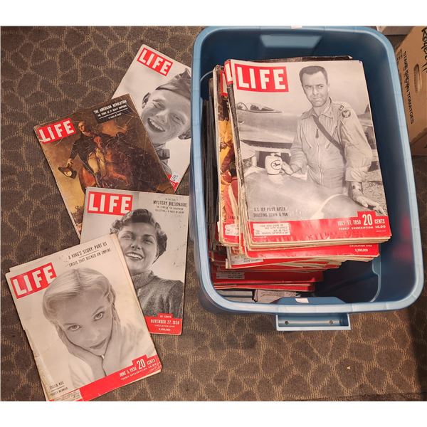 Tote Full Of Vintage Life Magazines