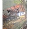Image 3 : Vintage Oil On Board Cottage And Mountains Scene