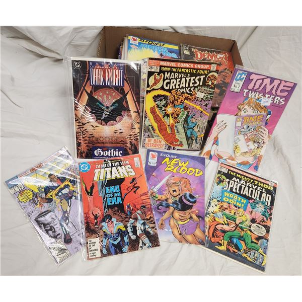 Box Full Of Assorted Vintage Comic Books
