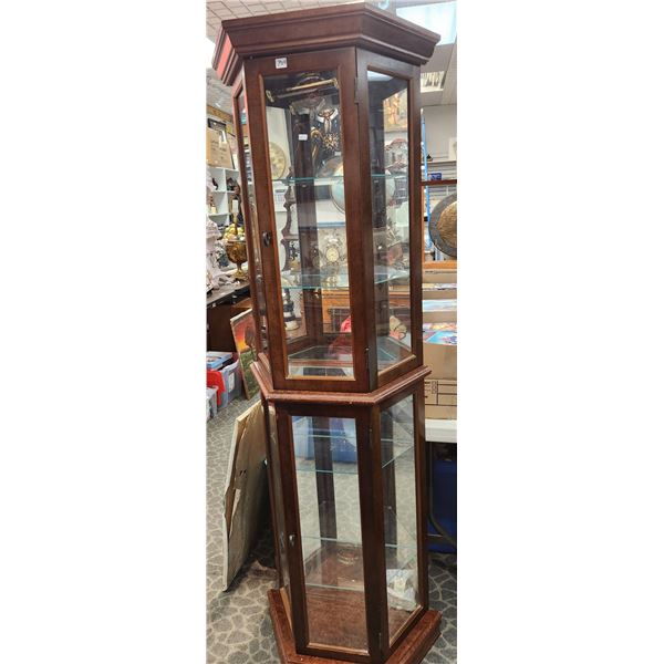 Semi Octagon Curio Cabinet