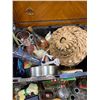 Image 2 : Tote Full Of Assorted Collectibles, Cups, Vases, Hats, Bottles, Teapot, Rake, Trivia Game, Etc.[x=#8