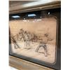 Image 2 : Framed Reversed Glass Painted Western Horse Scene Signed Frederre Remington