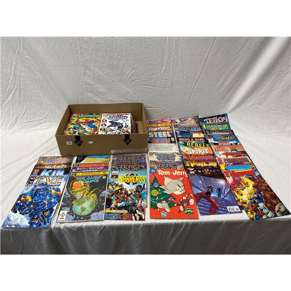 Box Full Of Assorted Comic Books