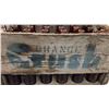 Image 2 : Vintage Orange Crush Wooden Crate With 24 Orange Crush Ribbed Pop Bottles